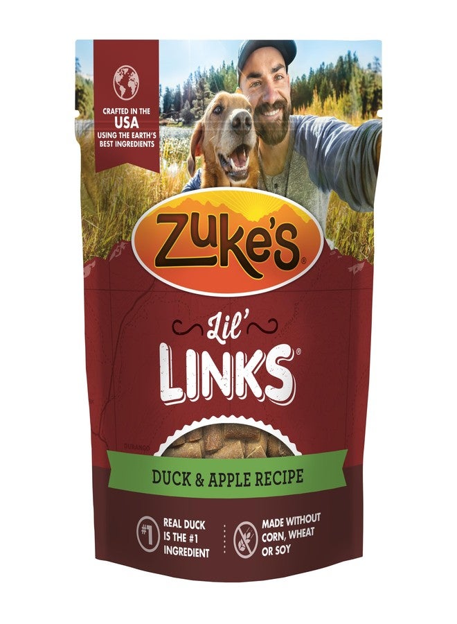 Zuke's Zuke’s Lil’ Links Dog Treats for Dogs, Snacking Sausage Treats for Dogs, Made with Real Duck & Apple, 6 oz. Resealable Pouch - 6 oz. Bag - Image 1